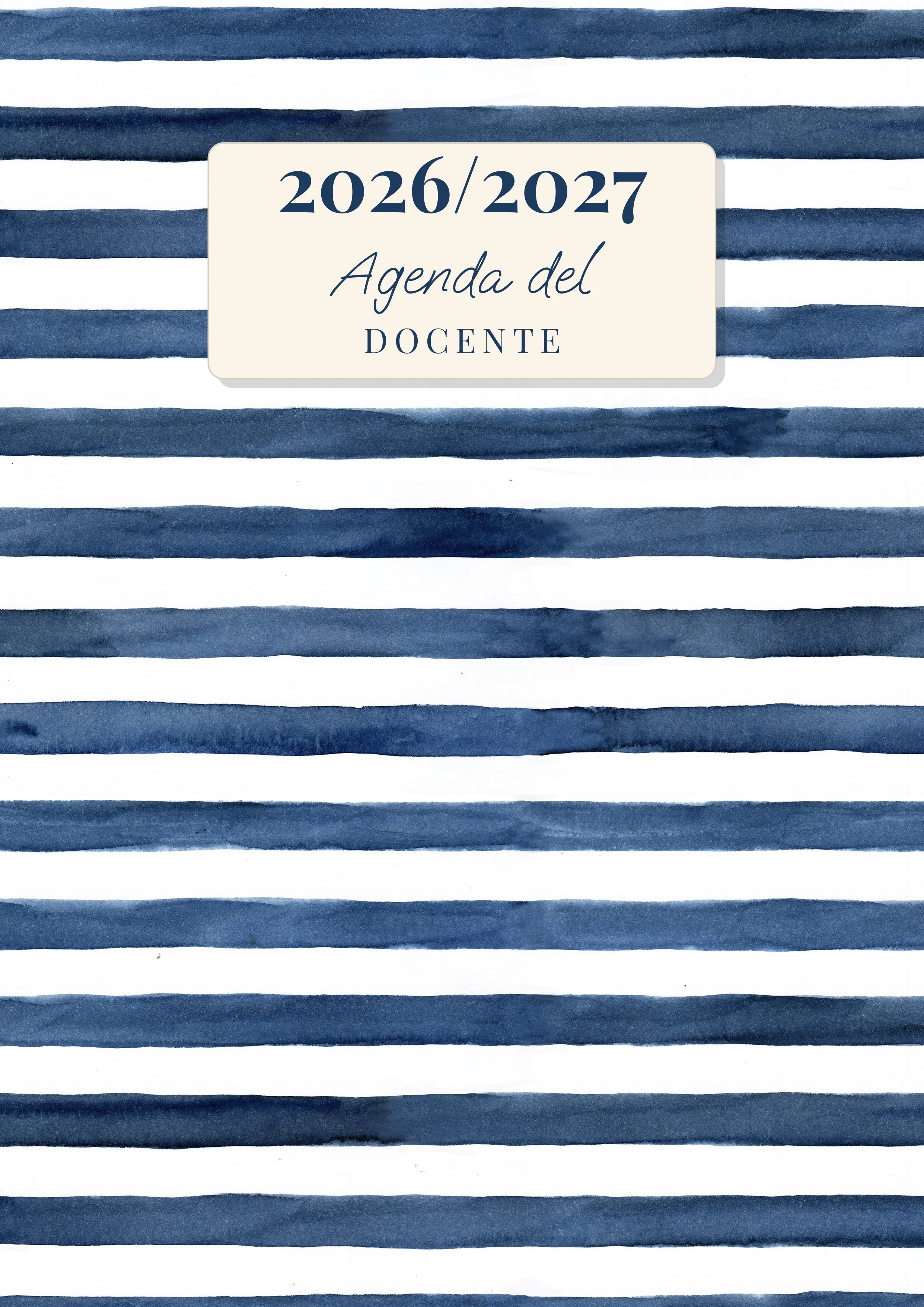 Agenda del Docente — Righe blu