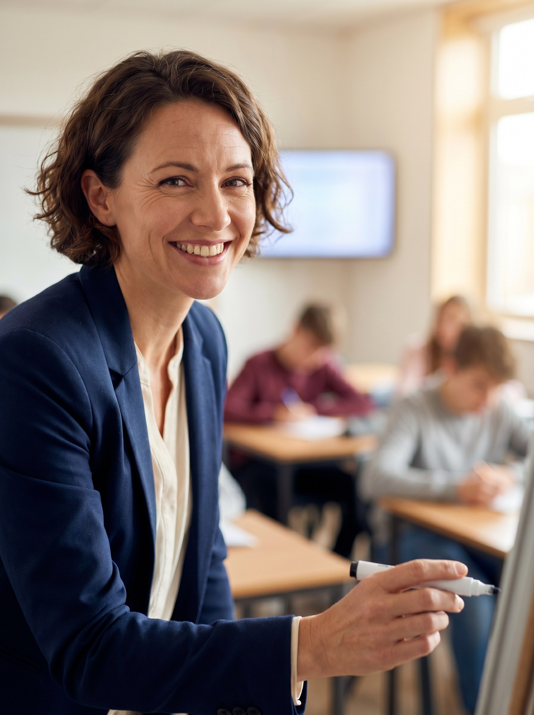 Enseignante en plein cours dans sa classe — The Good Sherpa